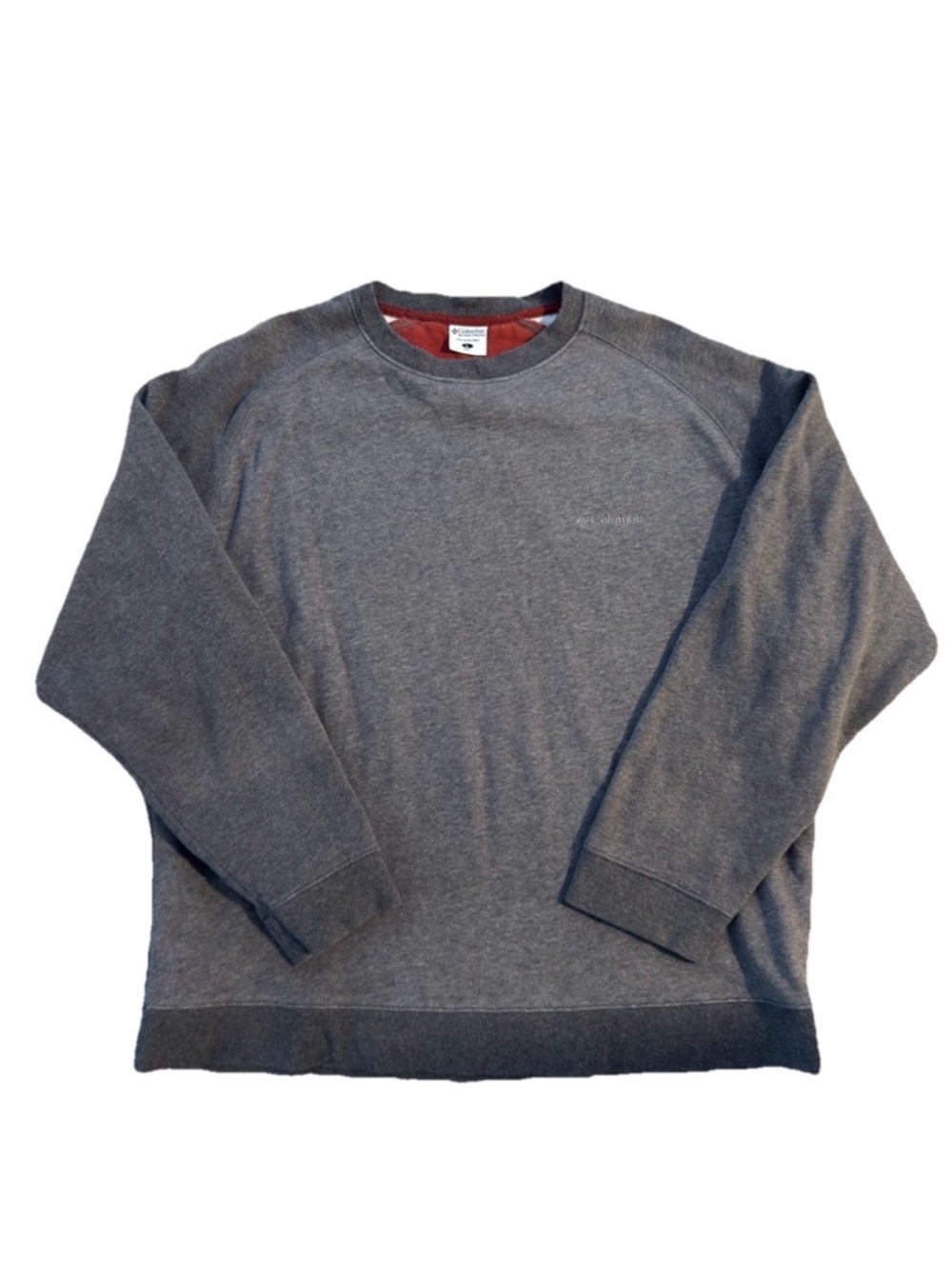 Columbia Mens Sz Large Crewneck Sweatshirt Fleece Pullover Vintage Gray Soft